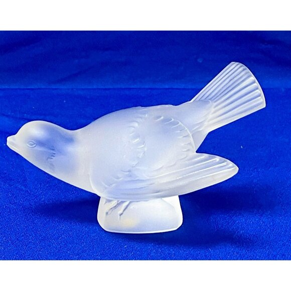 Estate Lalique Frosted Crystal Bird Paperweight! - Damaged! 121 - Picture 3 of 12